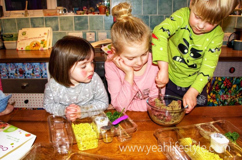 Little-Cook-Box-Kids-Meals-Prepared-Blogger-Review-UK-Kids-Preparing