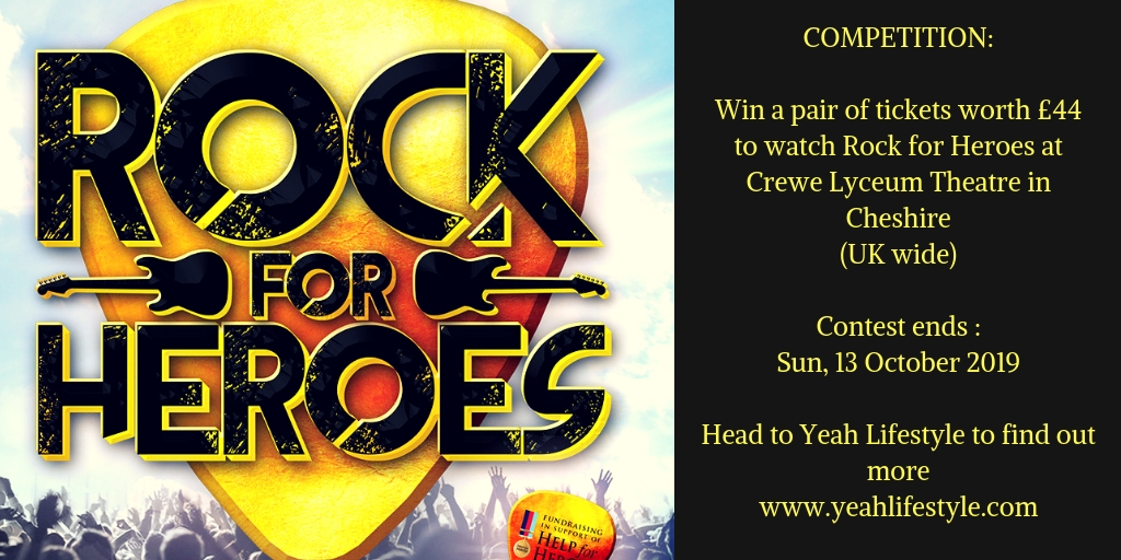 Win a pair of tickets worth £44 to Rock for Heroes at Crewe Lyceum Theatre