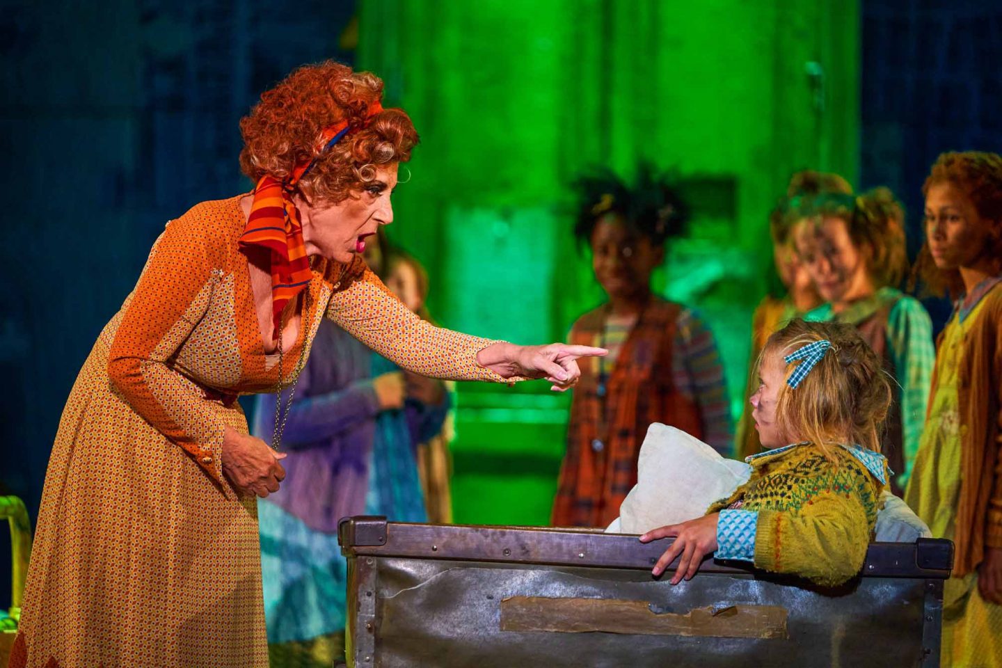 Review: Annie with Lesley Joseph playing Miss Hannigan at The Regent Theatre