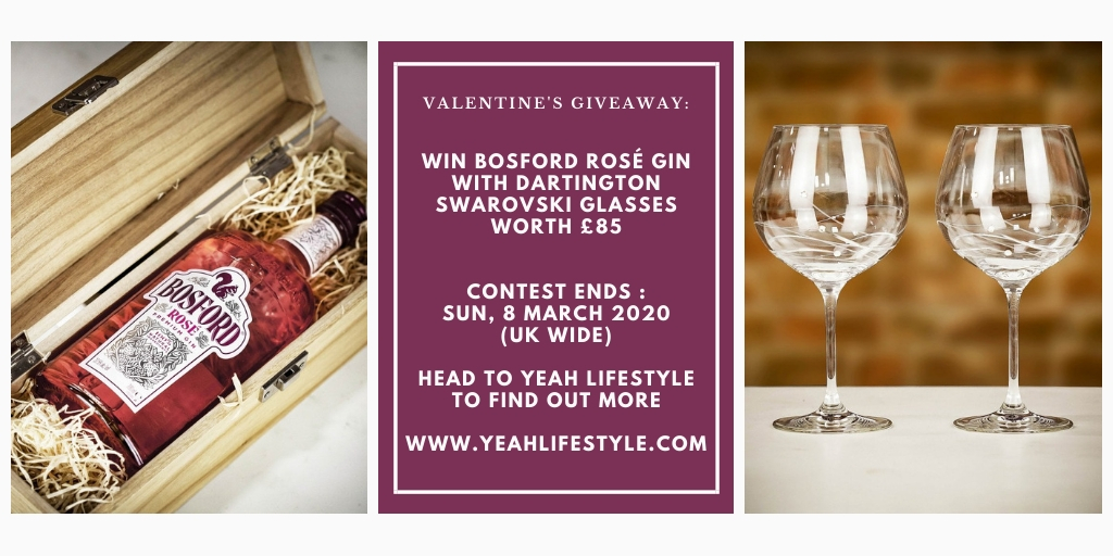 Valentine's Giveaway: Bosford Rosé Gin with Dartington Swarovski Glasses