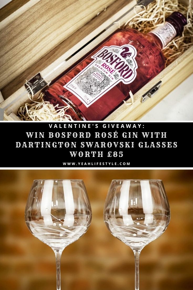 Valentine's Giveaway: Bosford Rosé Gin with Dartington Swarovski Glasses