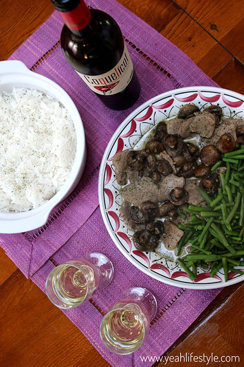 Coquelicot Viognier by Bruno Andreu paired with Pork Fillet and Cream Wine Sauce