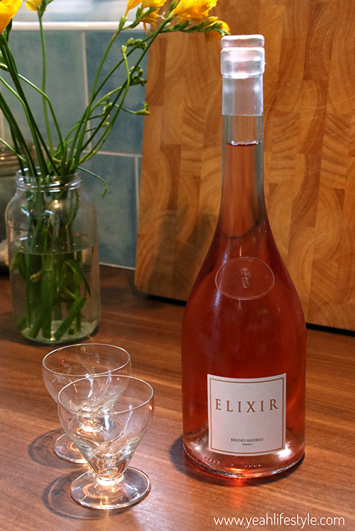 Elixir Rosé Wine by Bruno Andreu paired with Creamy Chicken & Vegetables