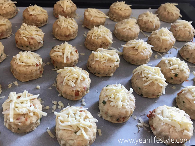 Cheese and Chive Scones (with leftover Pepperoni) Recipe