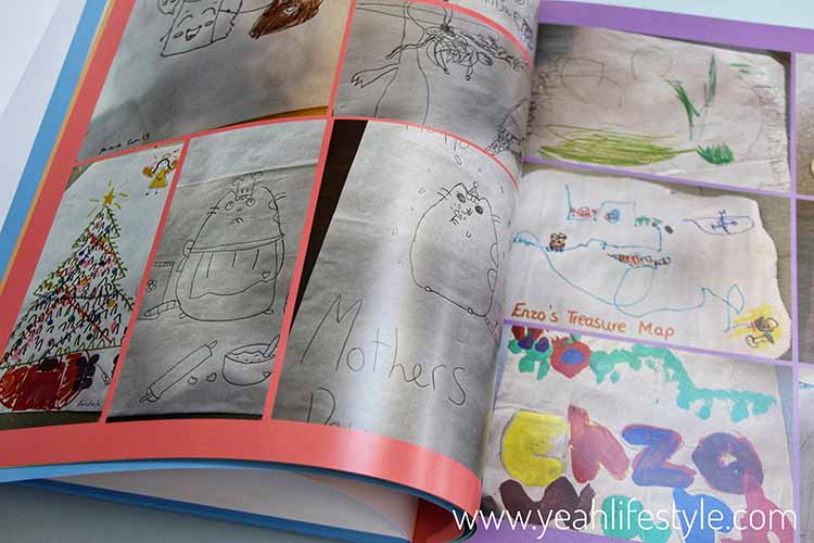 Photo collage of children's doodle