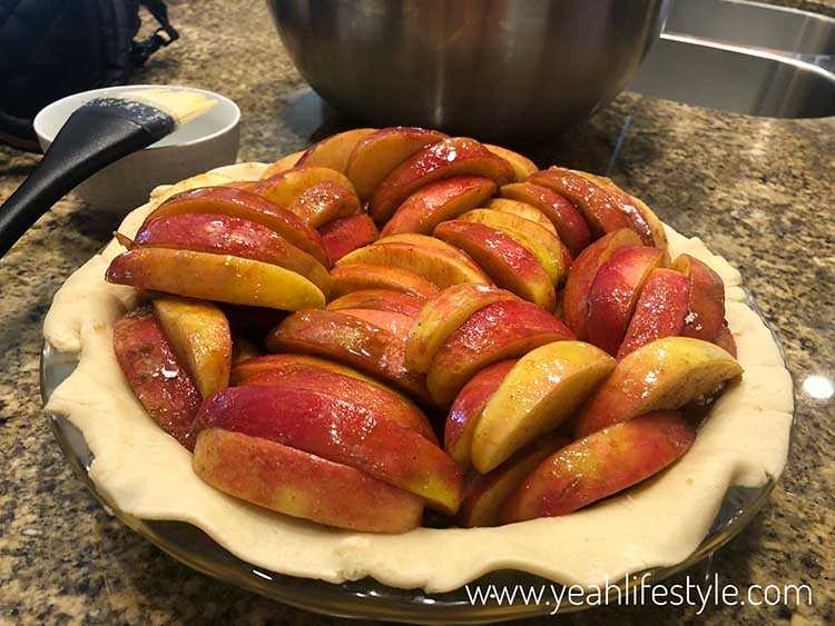 Shortcrust pastry filled with apples
