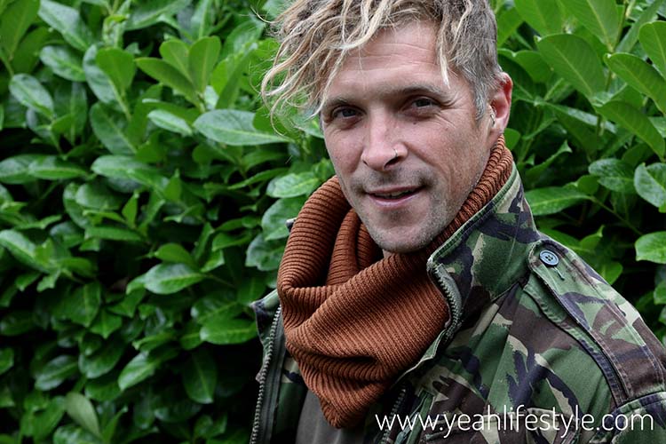 Autumn Gift Guide Man Wearing Scarf