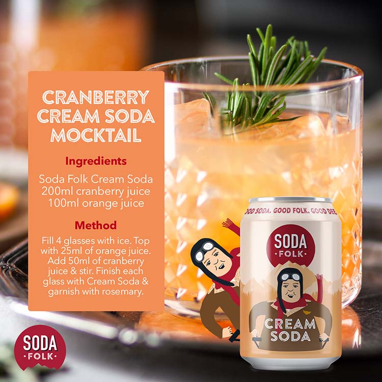 Sofa Folk Mocktail Cranberry Cream Soda