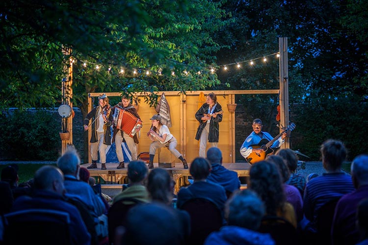 Cast of The Comedy of Errors at Kedleston Hall's Outdoor Theatre