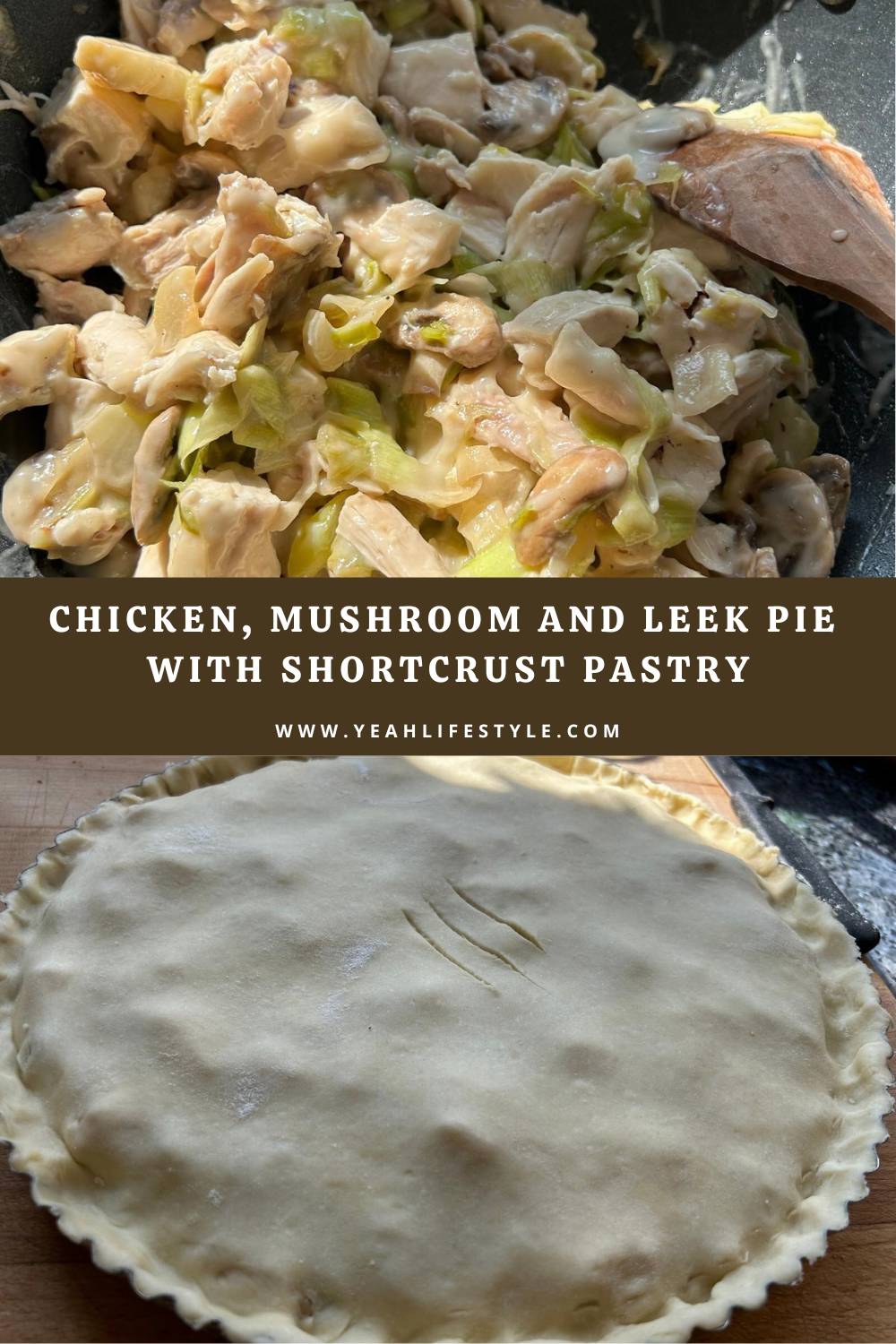 Chicken, Mushroom and Leek Pie Recipe